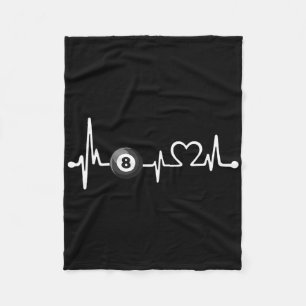 Funny Billiards Lovers Gift Love Billiards Heartbe Fleece Blanket
