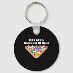 Funny Billiards Matching Couples Gifts - Great Set Key Ring