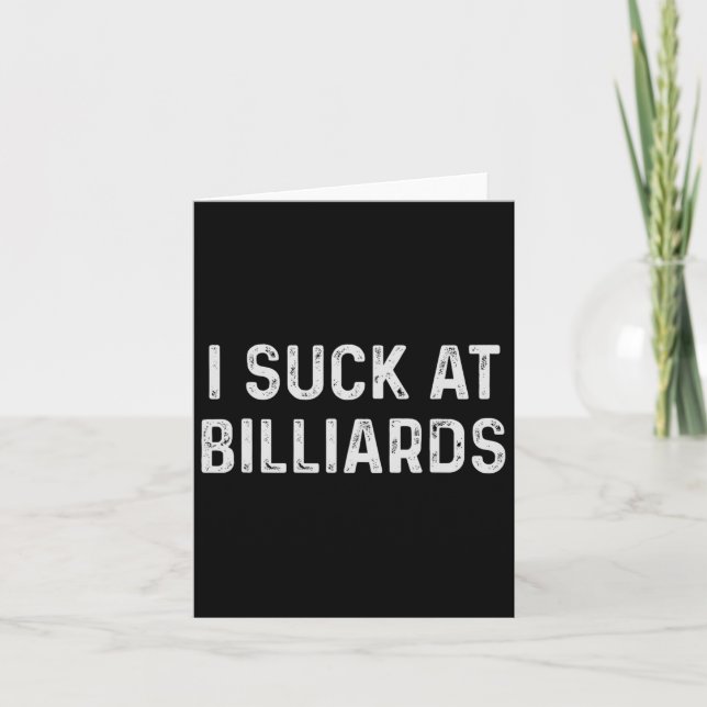 Funny Billiards Player  Card (Front)