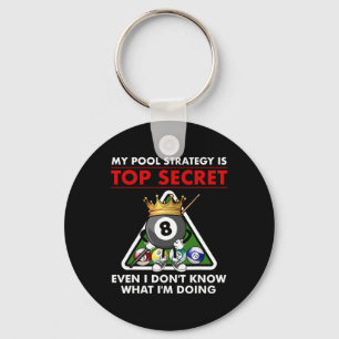 Funny Billiards Pool Design For Men Women Pool Pla Key Ring