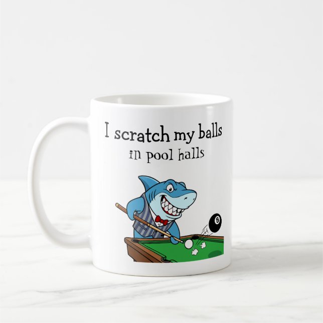 Funny Billiards Pool Hall Rebel Coffee Mug (Left)