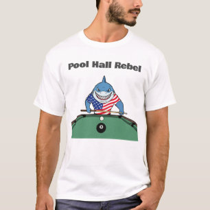 Funny Billiards Pool Hall Rebel T-Shirt