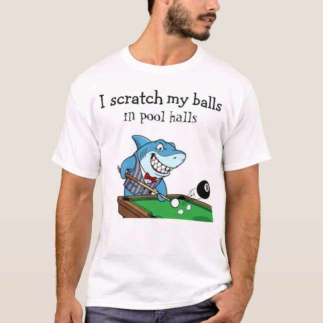 Funny Billiards Pool Hall Rebel T-Shirt (Front)