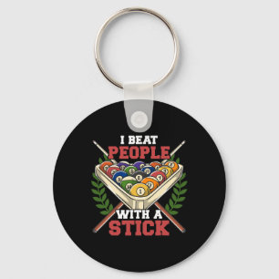 Funny Billiards Pool Hall Snooker I Beat People Wi Key Ring