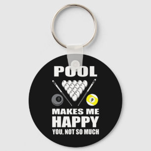 Funny Billiards Pool Makes Me Happy You Not So Muc Key Ring
