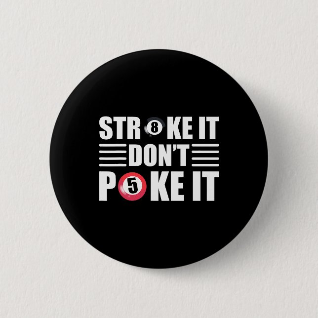 Funny Billiards Pool Player  6 Cm Round Badge (Front)
