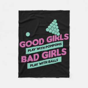 Funny Billiards Pool Player Gift For Women And Gir Fleece Blanket