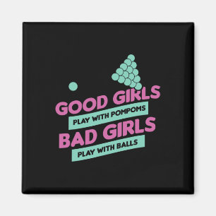 Funny Billiards Pool Player Gift For Women And Gir Magnet