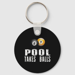 Funny Billiards Pool Player Pool Takes Key Ring