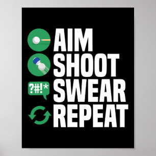 Funny Billiards Pool Poster