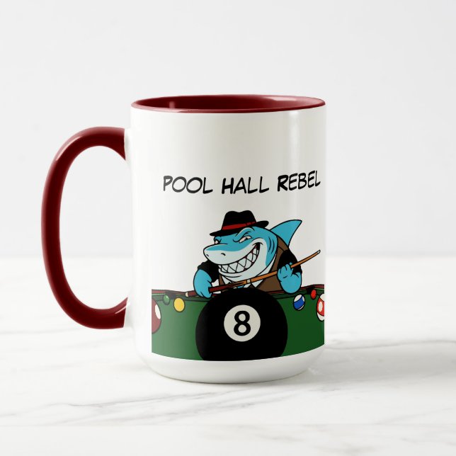 Funny Billiards Pool Rebel Jumbo Coffee Mugs (Left)