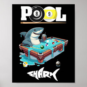 Funny Billiards Pool Shark Cool Poster