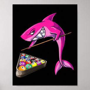 Funny Billiards Pool Shark Female Poster
