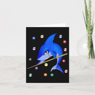 Funny Billiards Pool Shark Male  Card