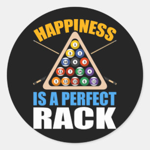 Funny Billiards Rack  Humour Pool Classic Round Sticker