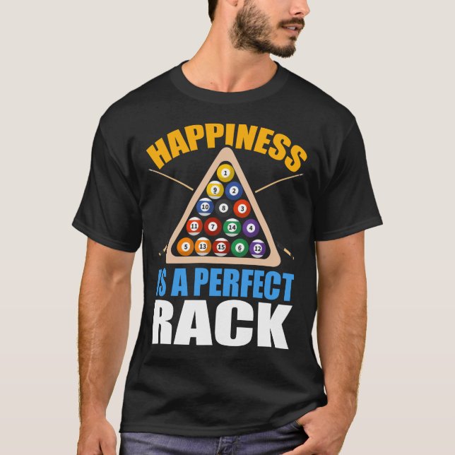 Funny Billiards Rack  Humour Pool T-Shirt (Front)