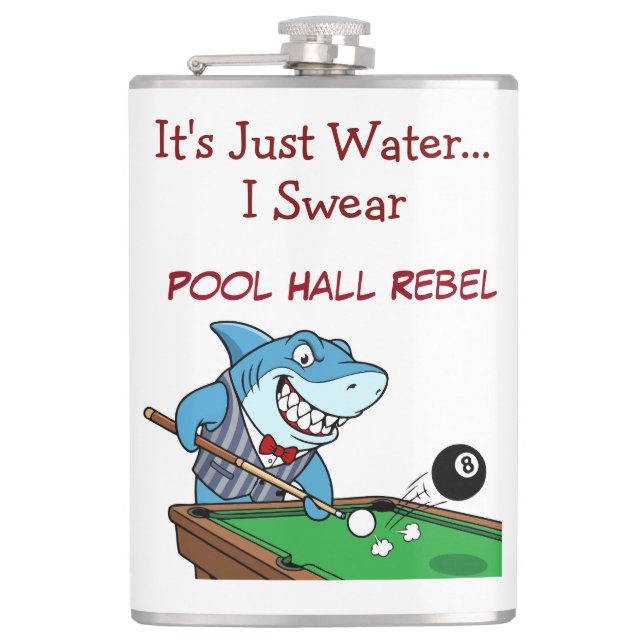 Funny Billiards Shark Rebel Liquid Flask (Front)