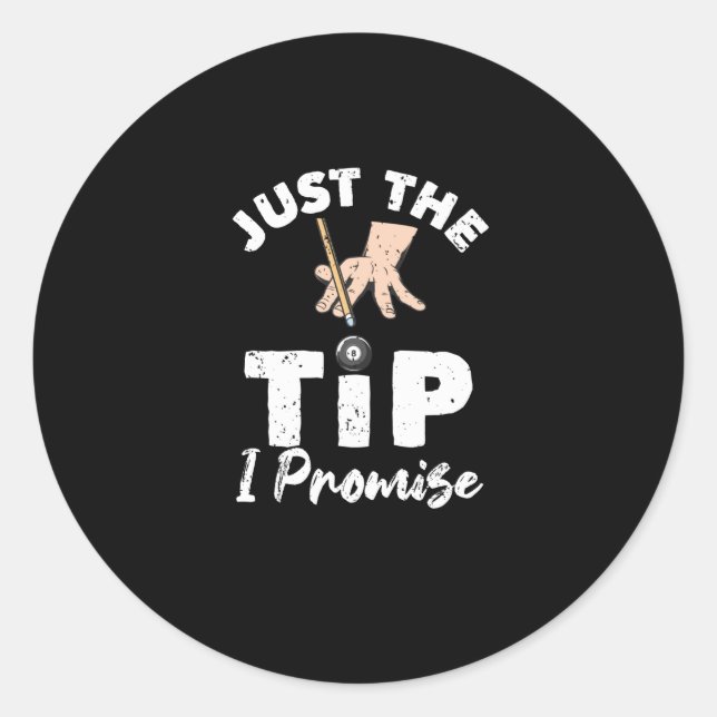 Funny billiards snooker 8 ball 9 ball classic round sticker (Front)