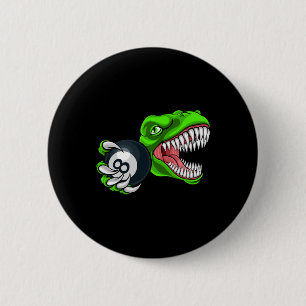 Funny Billiards T-rex Art Billiards Playing Pool P 6 Cm Round Badge