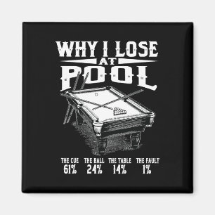 Funny Billiards Why I Lose At Snooker Billiard Poo Magnet