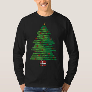 Funny Binary Christmas Tree Computer Programmers a T-Shirt
