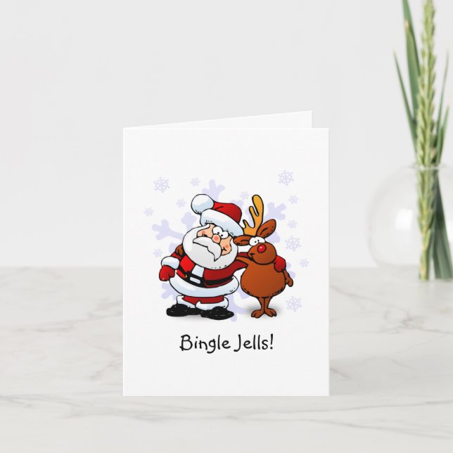Funny Bingle Jells Christmas Holiday Card (Front)