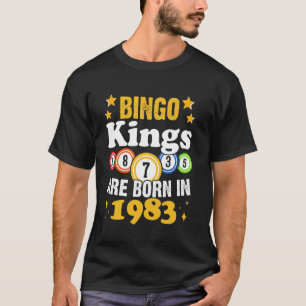 Funny Bingo 41st Birthday Bingo Kings Are Born in T-Shirt