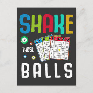 Funny Bingo Ball Lover and Gambling Fan Humour Postcard
