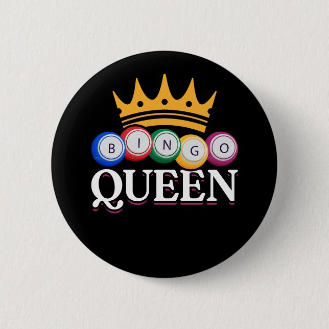 Funny Bingo Girl Bingo Balls Queen Women 6 Cm Round Badge (Front)