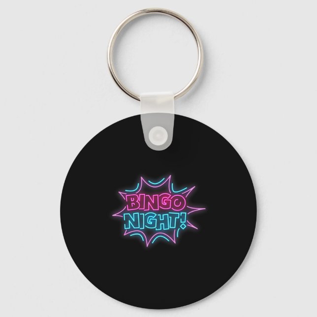 Funny Bingo King - Bingo Night  Key Ring (Front)