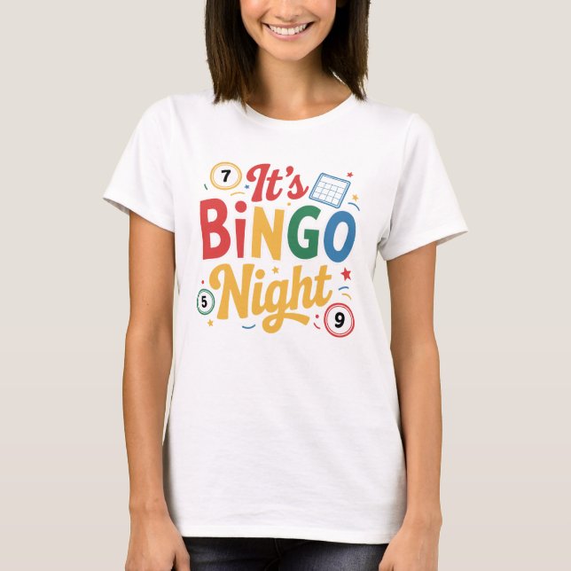 Funny Bingo Lover Design – Bingo Player Gift T-Shirt (Front)