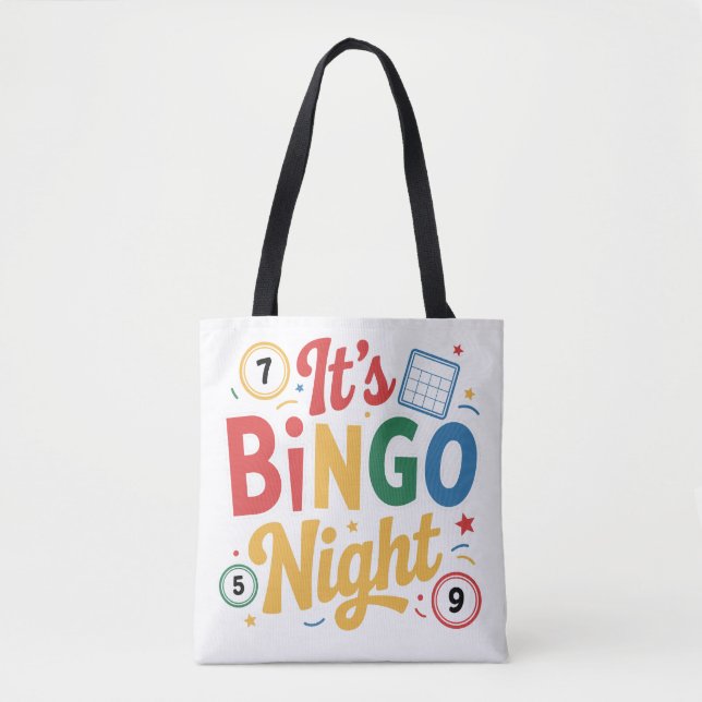 Funny Bingo Lover Design – Bingo Player Gift Tote Bag (Front)