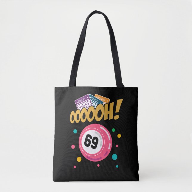 Funny Bingo Player 69 Joke Tote Bag (Front)