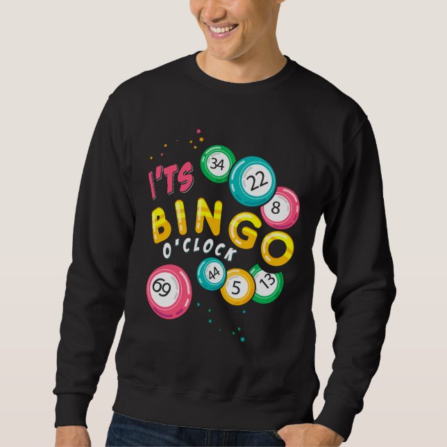 Funny Bingo Player Gambler Humour Sweatshirt (Front)
