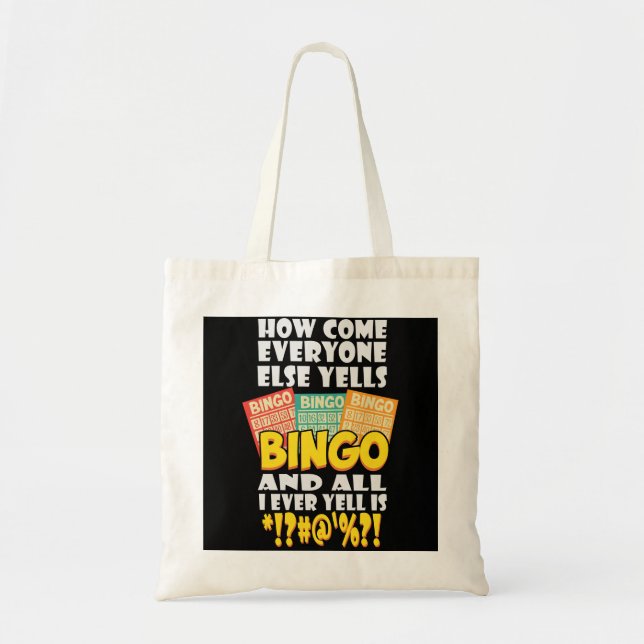 Funny Bingo Player Gift Tote Bag (Front)