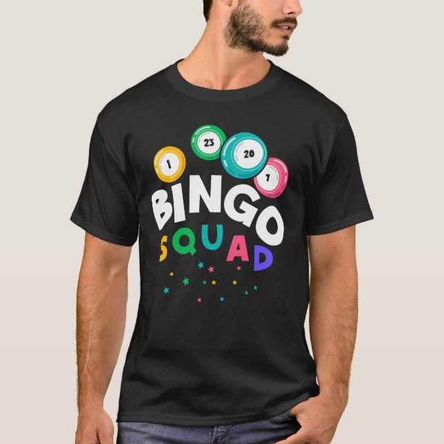 Funny Bingo Team Gambling Humour T-Shirt (Front)