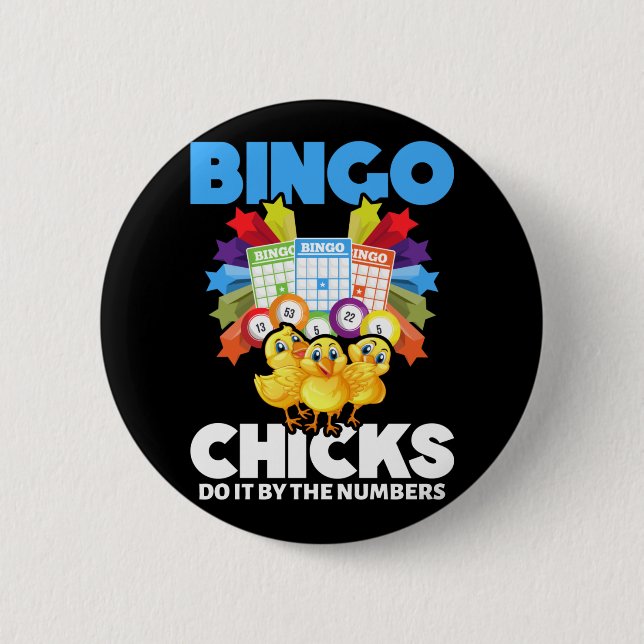 Funny Bingo Women Bingo Player Girls 6 Cm Round Badge (Front)