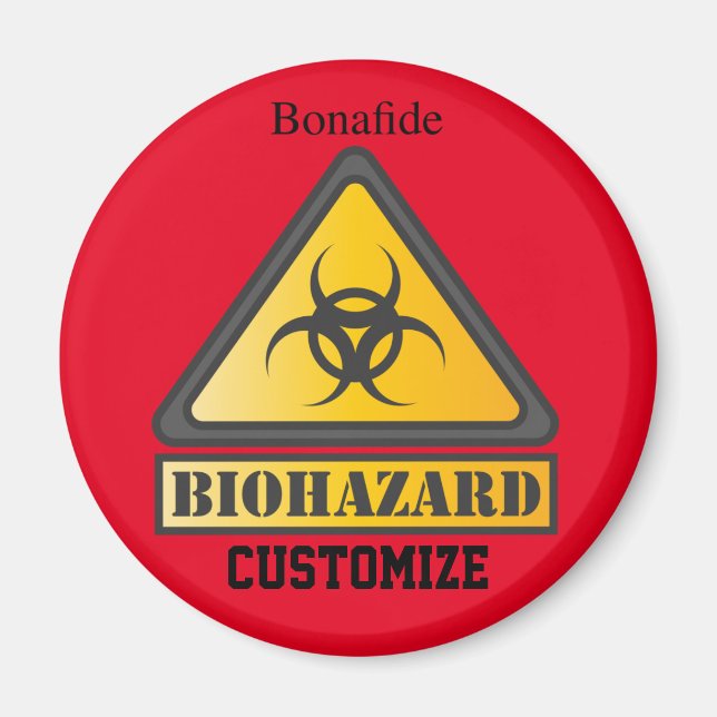 Funny Biohazard Warning Sign Thunder_Cove Magnet (Front)