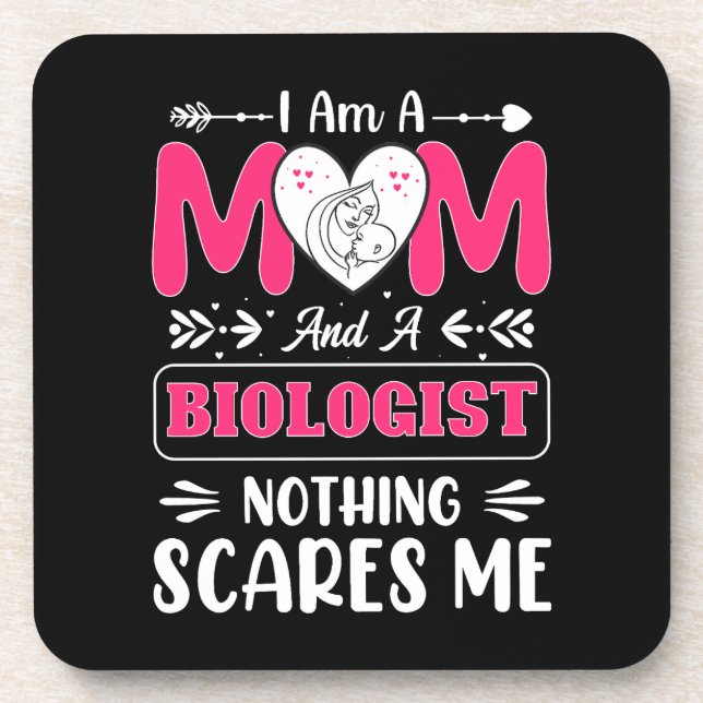 Funny Biologist Mom, Biologist Mom Funny Coaster (Front)