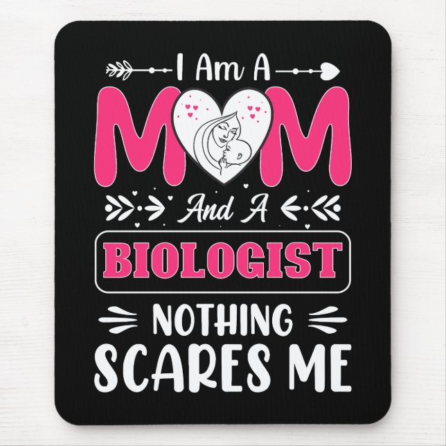 Funny Biologist Mum, Biologist Mum Funny Mouse Pad (Front)