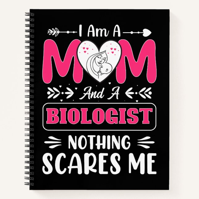 Funny Biologist Mum, Biologist Mum Funny Notebook (Front)