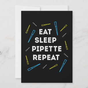 Funny Biology Eat Sleep Pipette Repeat T Holiday Card