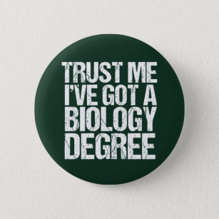 Funny Biology Major Graduation Green Biologist 6 Cm Round Badge