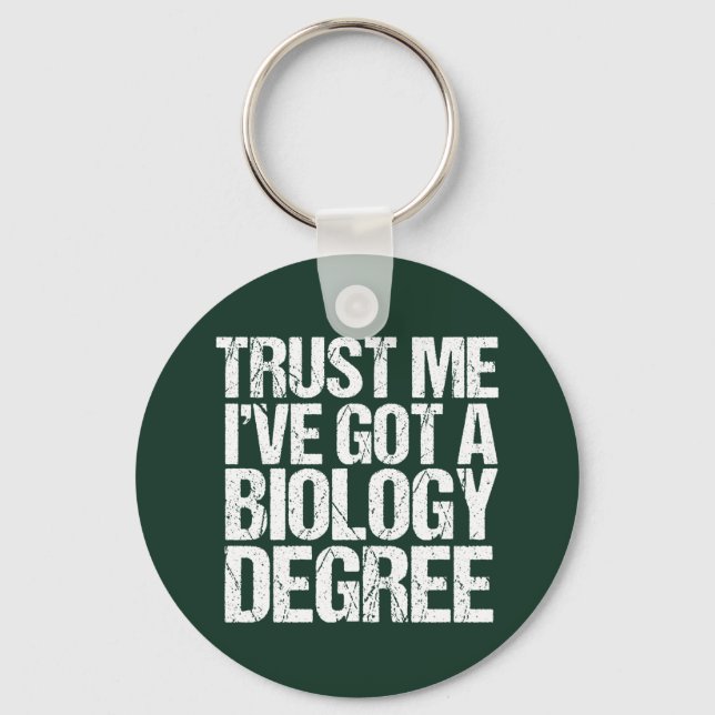 Funny Biology Major Graduation Green Biologist Key Ring (Front)