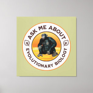 Funny Biology Teacher Evolution Humour Gift Canvas Print