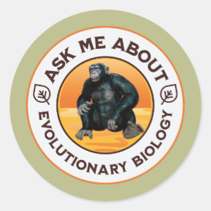 Funny Biology Teacher Evolution Humour Gift Classic Round Sticker