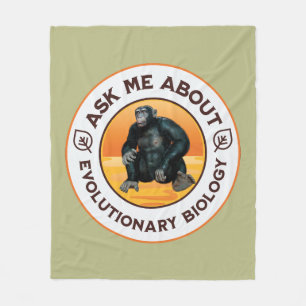 Funny Biology Teacher Evolution Humour Gift Fleece Blanket