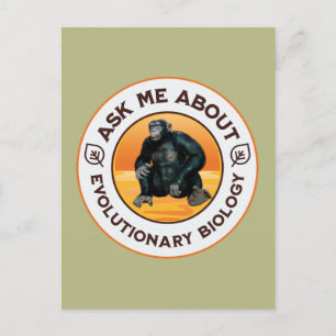 Funny Biology Teacher Evolution Humour Gift Postcard