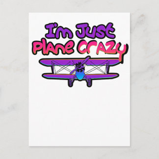 Funny Biplane Aeroplane Postcard