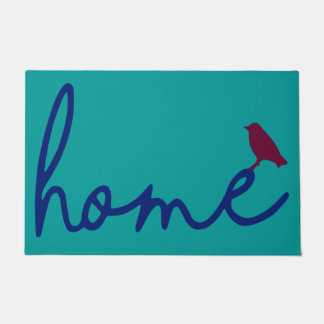Funny Bird Doormat, Home Lover Mat, Colourful Bird Doormat